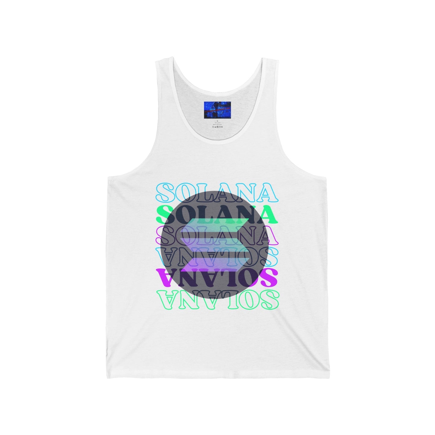 Solana Solana Solana (SOL) Unisex Jersey Tank Top by cypherpunkgear – cypherpunkgear.com | Cypherpunk Merch