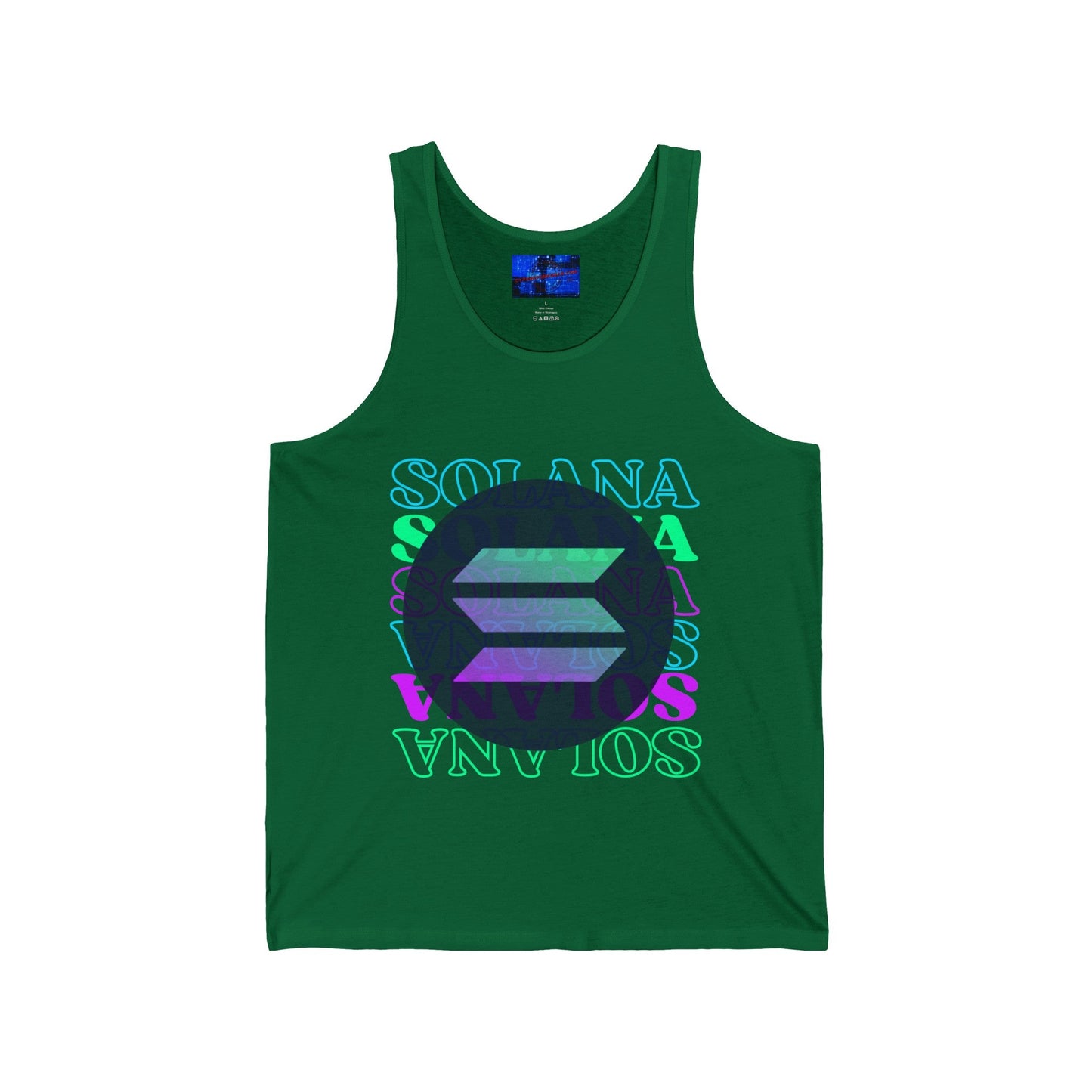 Solana Solana Solana (SOL) Unisex Jersey Tank Top by cypherpunkgear – cypherpunkgear.com | Cypherpunk Merch