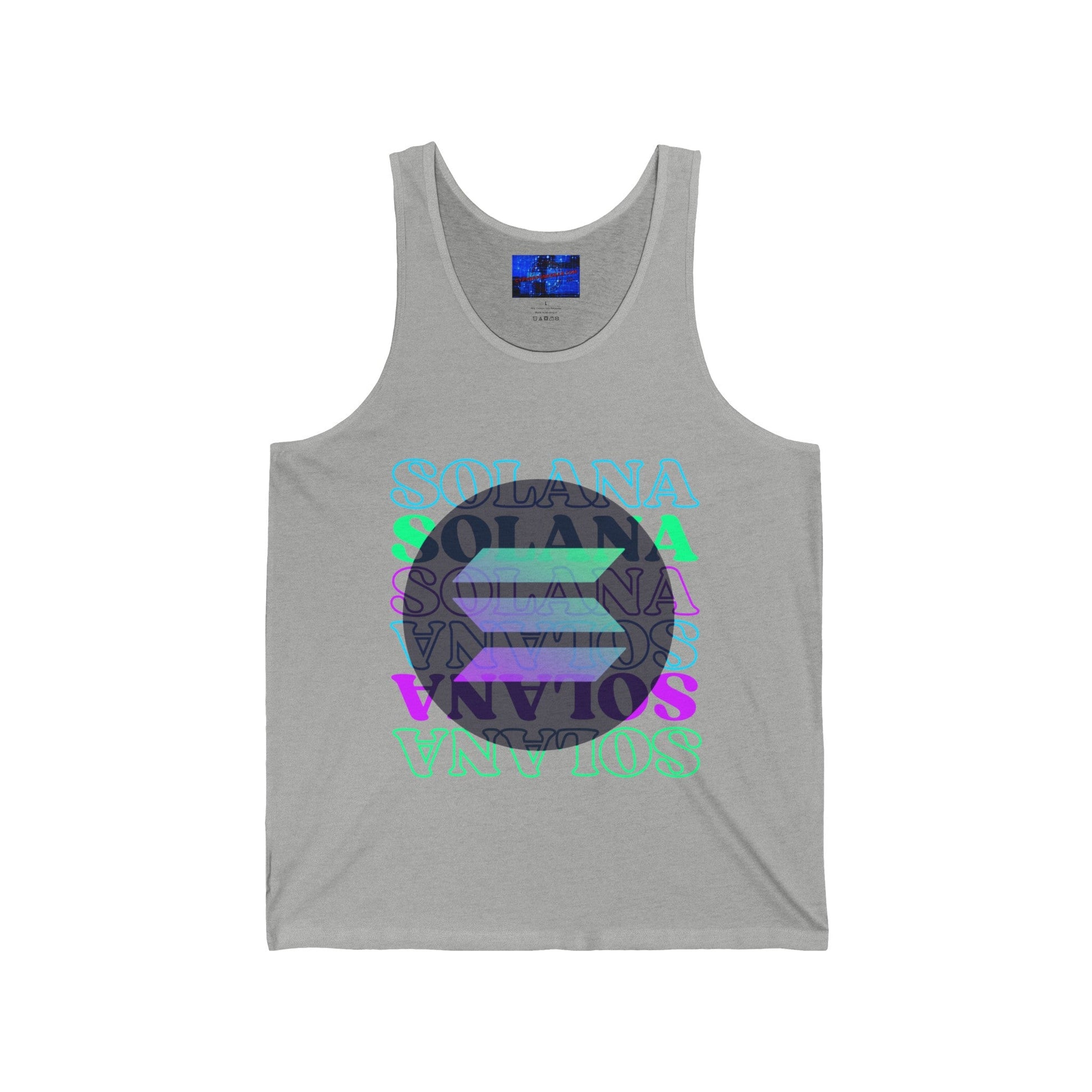 Solana Solana Solana (SOL) Unisex Jersey Tank Top by cypherpunkgear – cypherpunkgear.com | Cypherpunk Merch