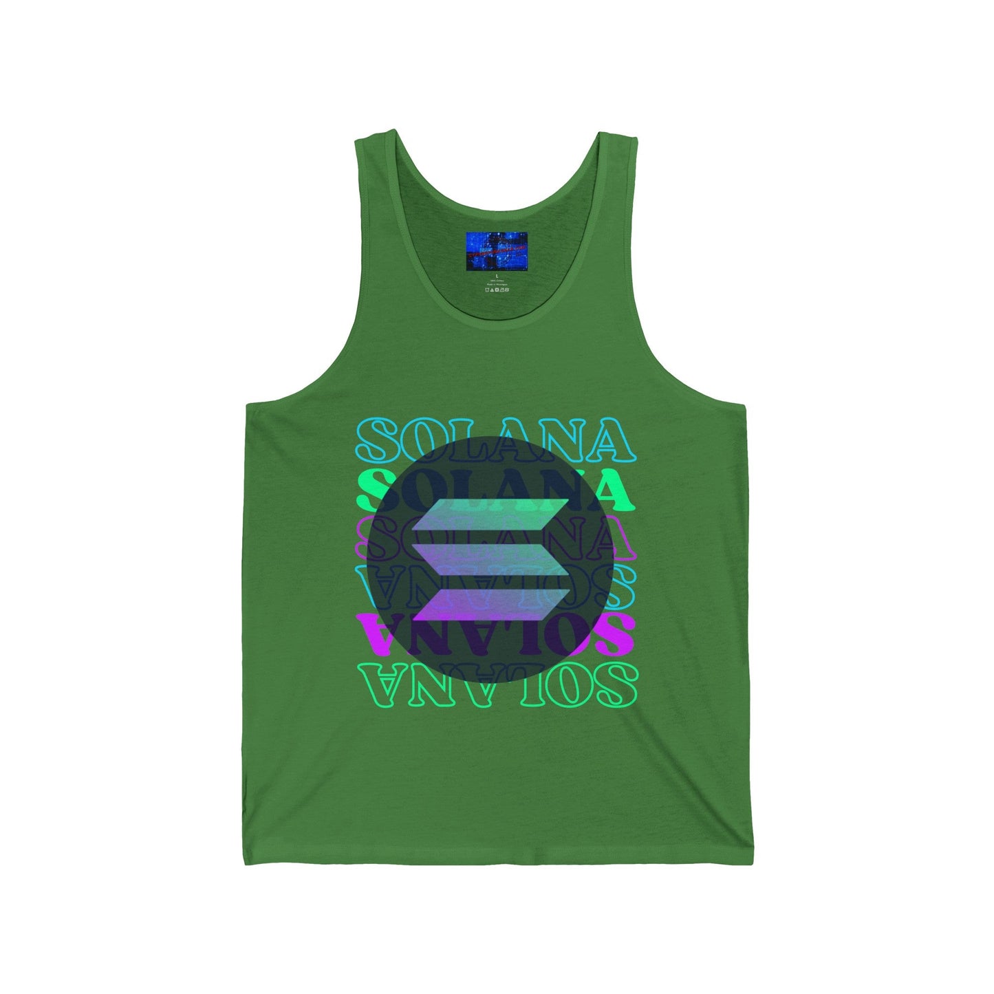 Solana Solana Solana (SOL) Unisex Jersey Tank Top by cypherpunkgear – cypherpunkgear.com | Cypherpunk Merch