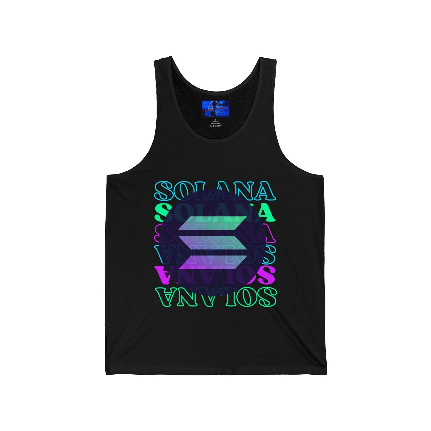 Solana Solana Solana (SOL) Unisex Jersey Tank Top by cypherpunkgear – cypherpunkgear.com | Cypherpunk Merch