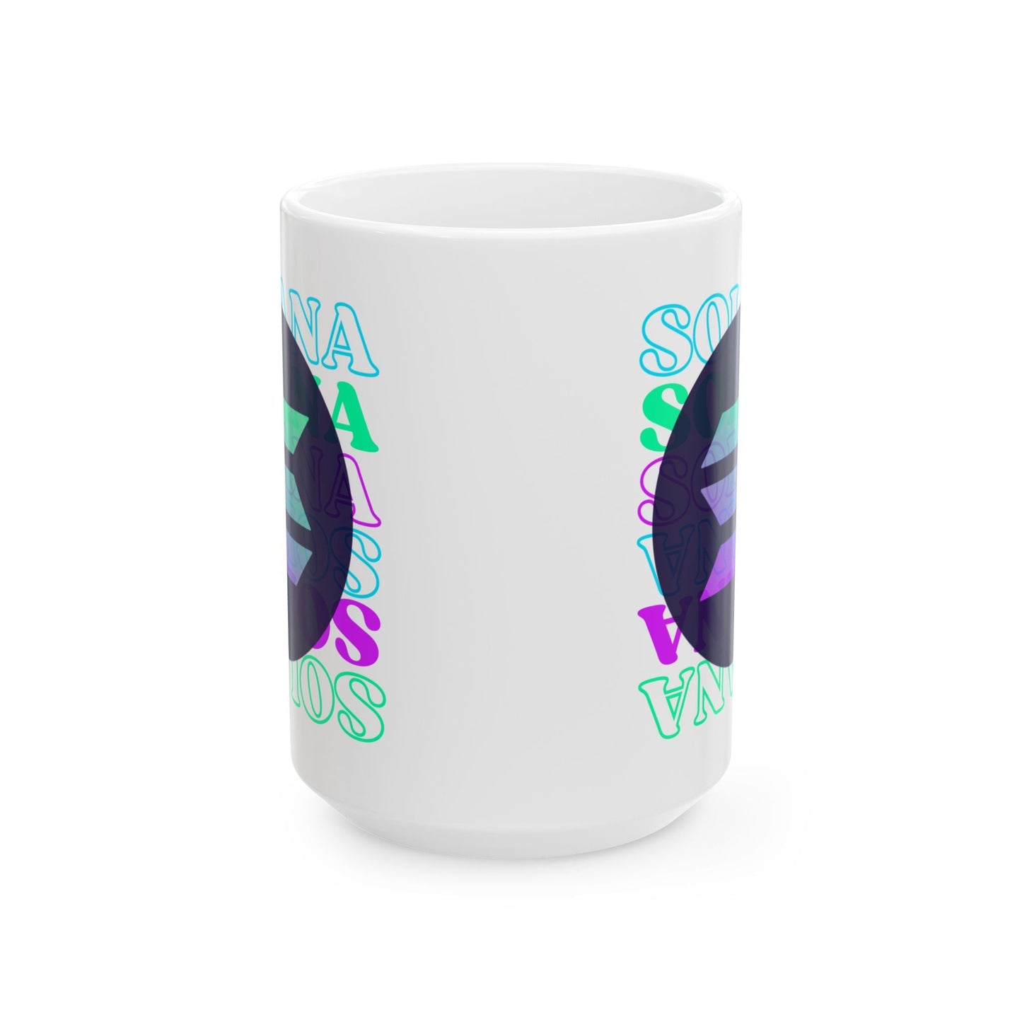 Solana Solana Solana (SOL) White Mug by cypherpunkgear – cypherpunkgear.com | Cypherpunk Merch