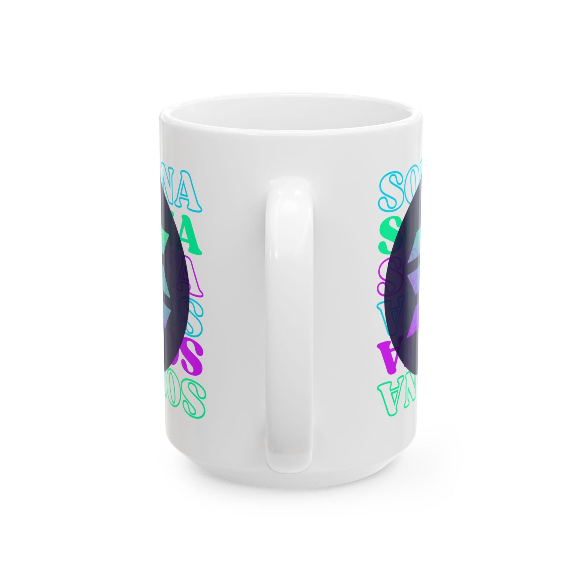 Solana Solana Solana (SOL) White Mug by cypherpunkgear – cypherpunkgear.com | Cypherpunk Merch
