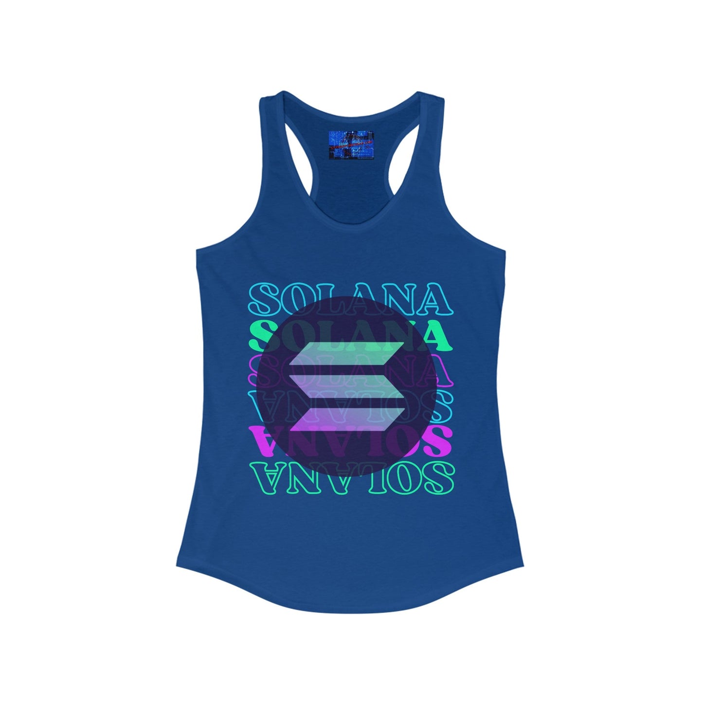 Solana Solana Solana (SOL) Women's Racerback Tank Top by cypherpunkgear – cypherpunkgear.com | Cypherpunk Merch