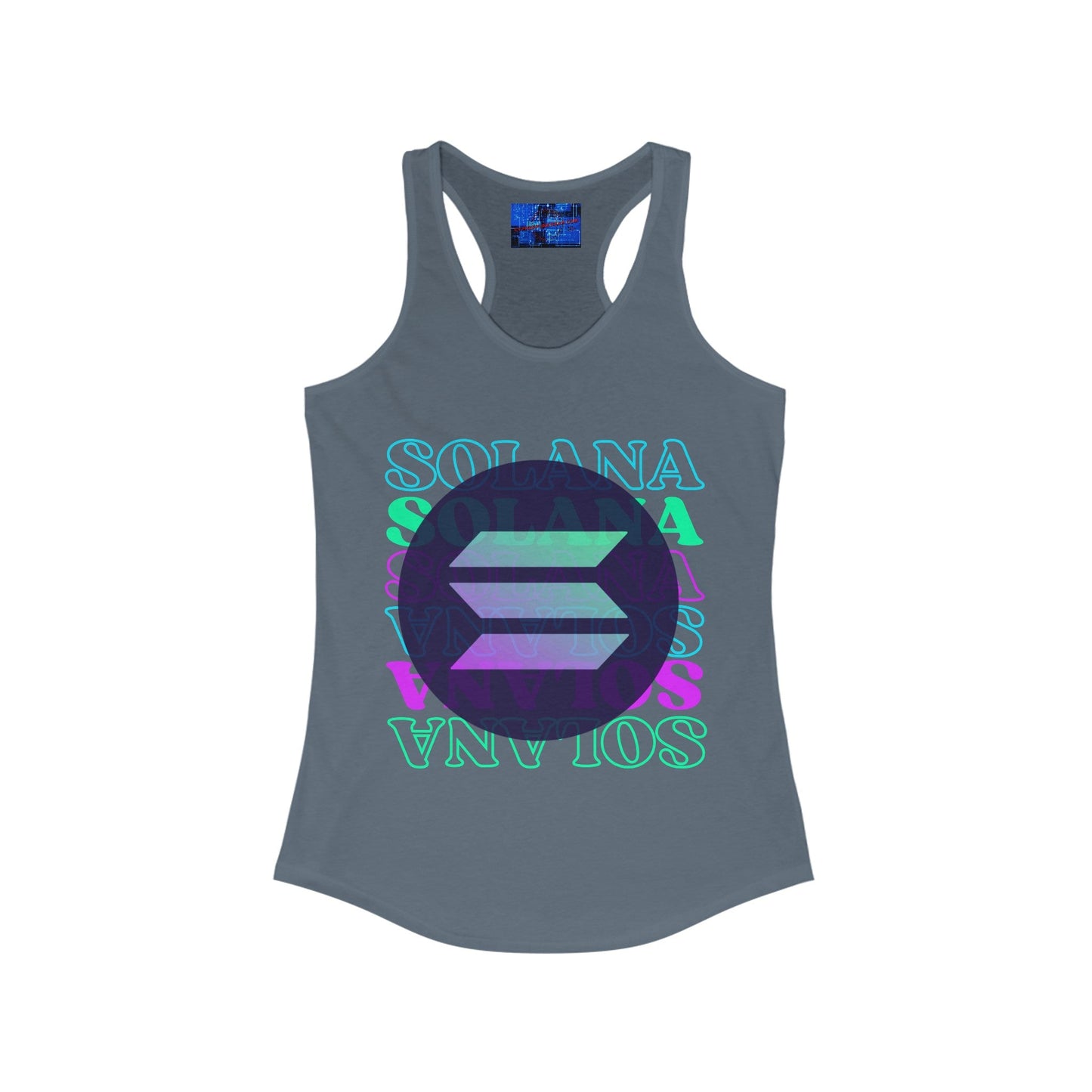 Solana Solana Solana (SOL) Women's Racerback Tank Top by cypherpunkgear – cypherpunkgear.com | Cypherpunk Merch