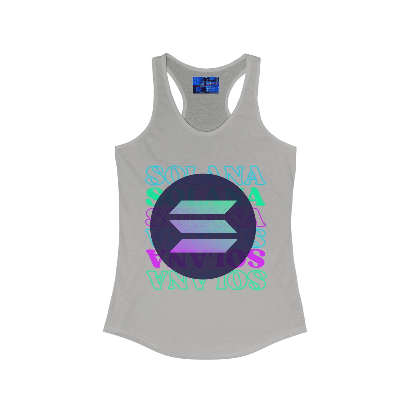 Solana Solana Solana (SOL) Women's Racerback Tank Top by cypherpunkgear – cypherpunkgear.com | Cypherpunk Merch