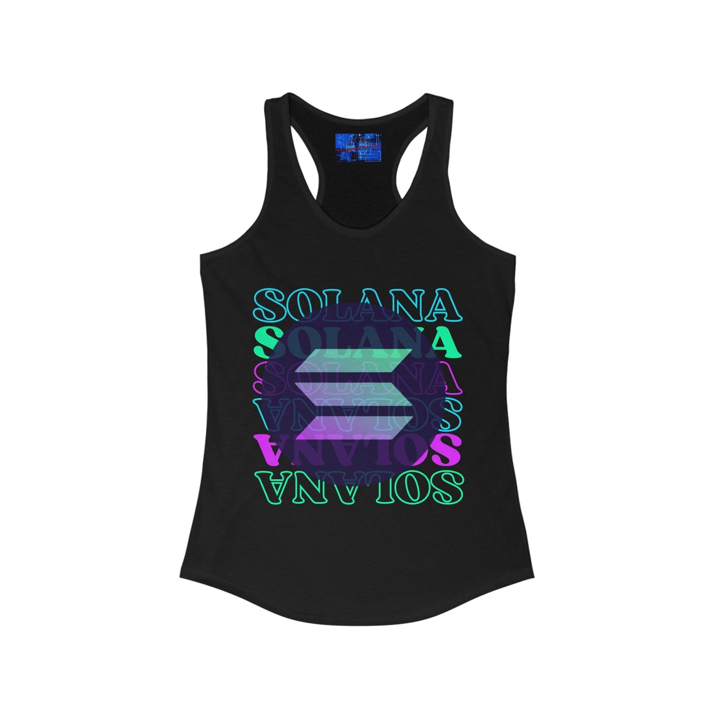Solana Solana Solana (SOL) Women's Racerback Tank Top by cypherpunkgear – cypherpunkgear.com | Cypherpunk Merch