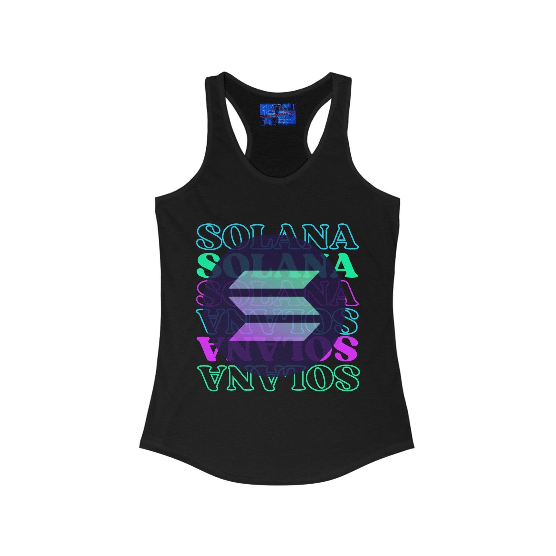 Solana Solana Solana (SOL) Women's Racerback Tank Top by cypherpunkgear – cypherpunkgear.com | Cypherpunk Merch