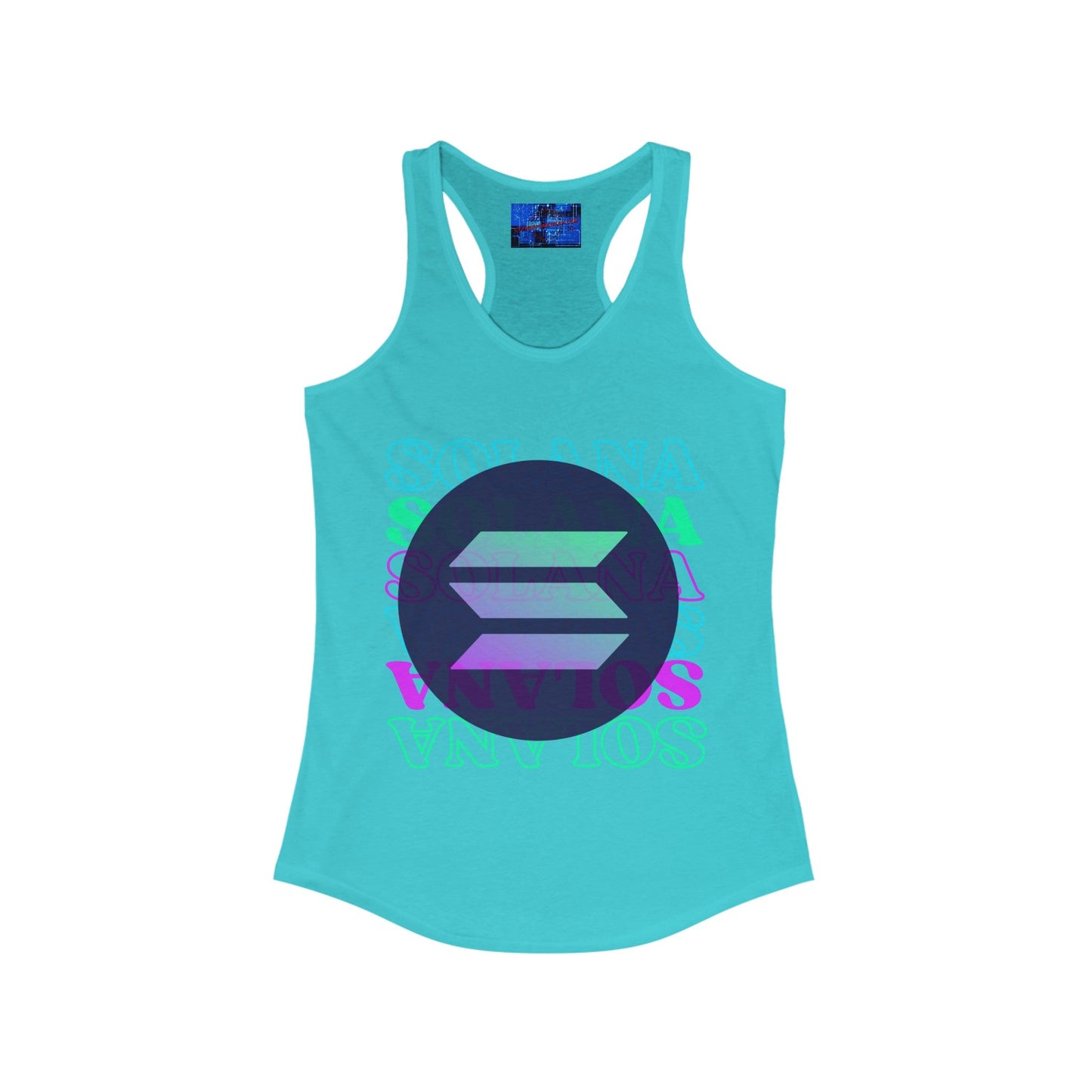 Solana Solana Solana (SOL) Women's Racerback Tank Top by cypherpunkgear – cypherpunkgear.com | Cypherpunk Merch