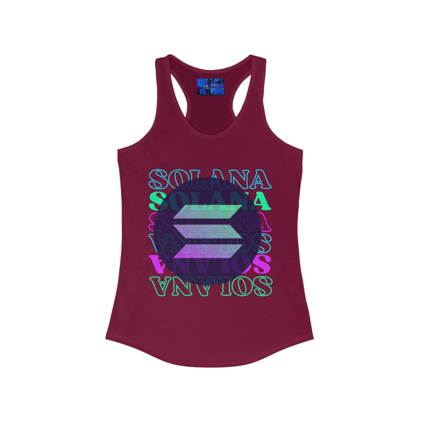 Solana Solana Solana (SOL) Women's Racerback Tank Top by cypherpunkgear – cypherpunkgear.com | Cypherpunk Merch