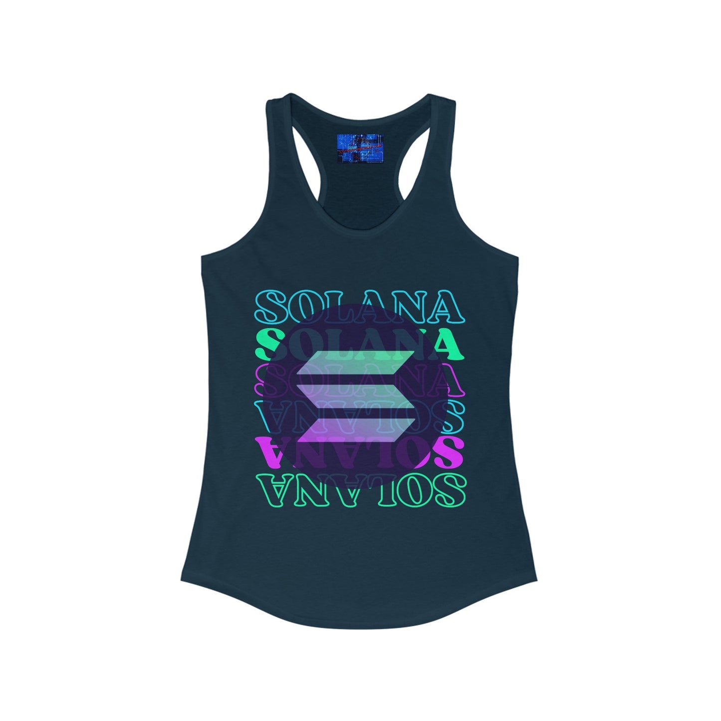 Solana Solana Solana (SOL) Women's Racerback Tank Top by cypherpunkgear – cypherpunkgear.com | Cypherpunk Merch