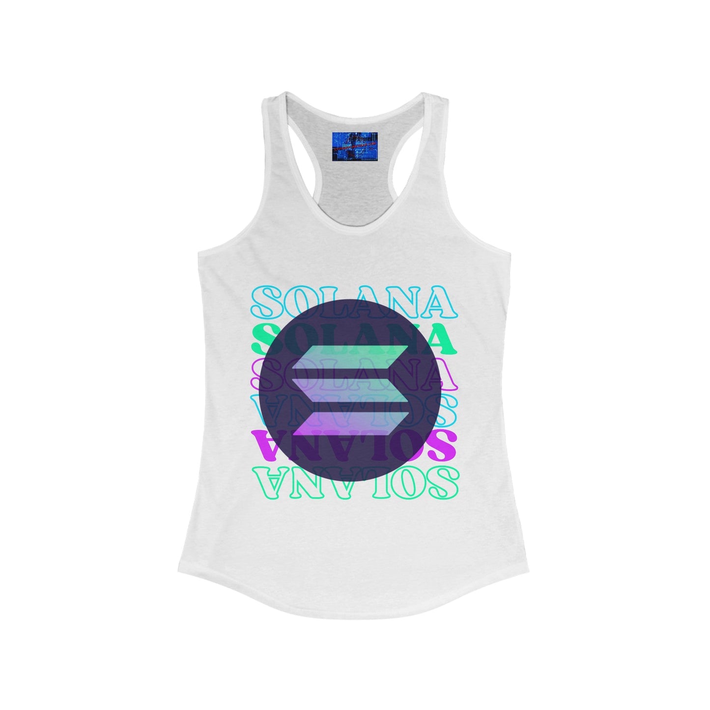 Solana Solana Solana (SOL) Women's Racerback Tank Top by cypherpunkgear – cypherpunkgear.com | Cypherpunk Merch