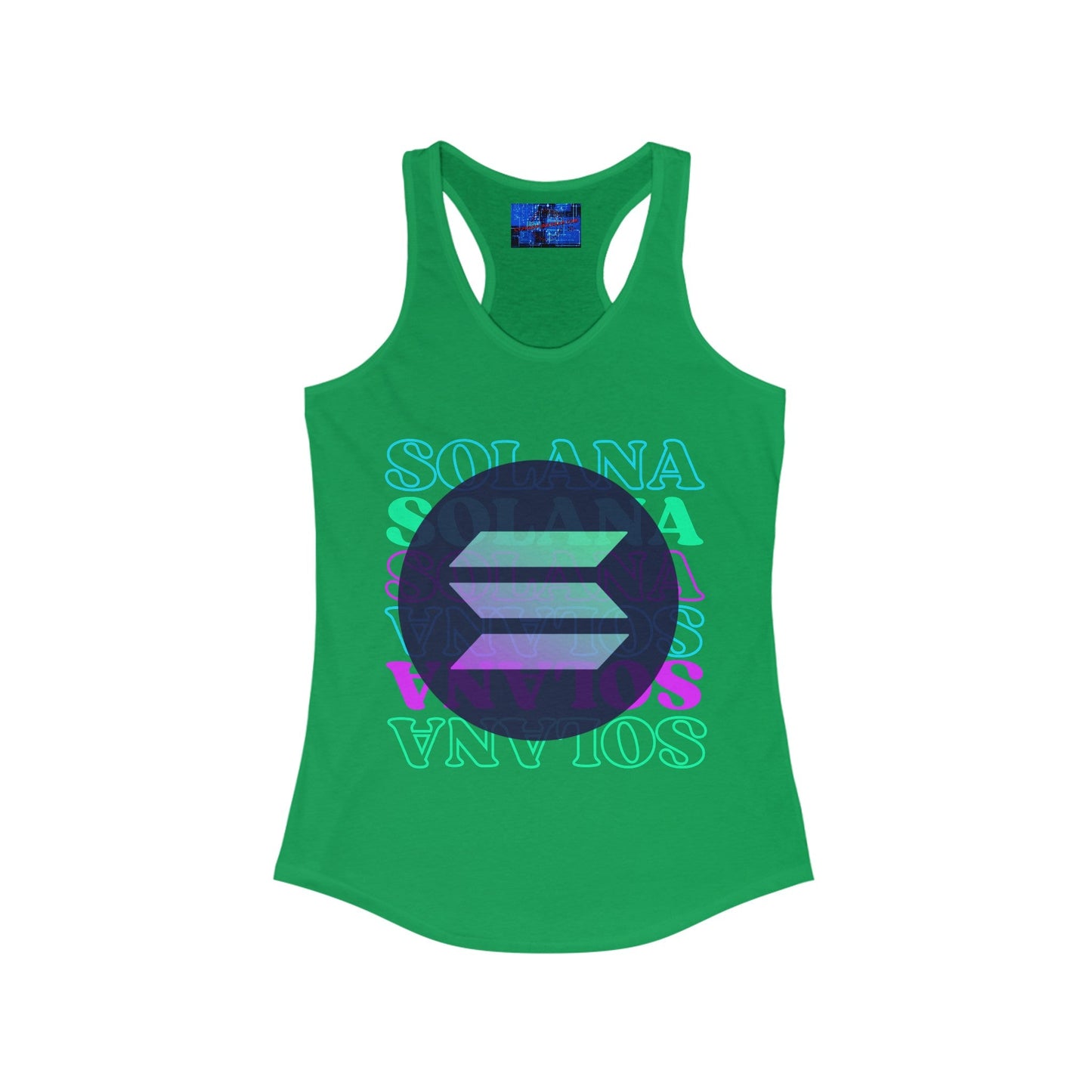 Solana Solana Solana (SOL) Women's Racerback Tank Top by cypherpunkgear – cypherpunkgear.com | Cypherpunk Merch