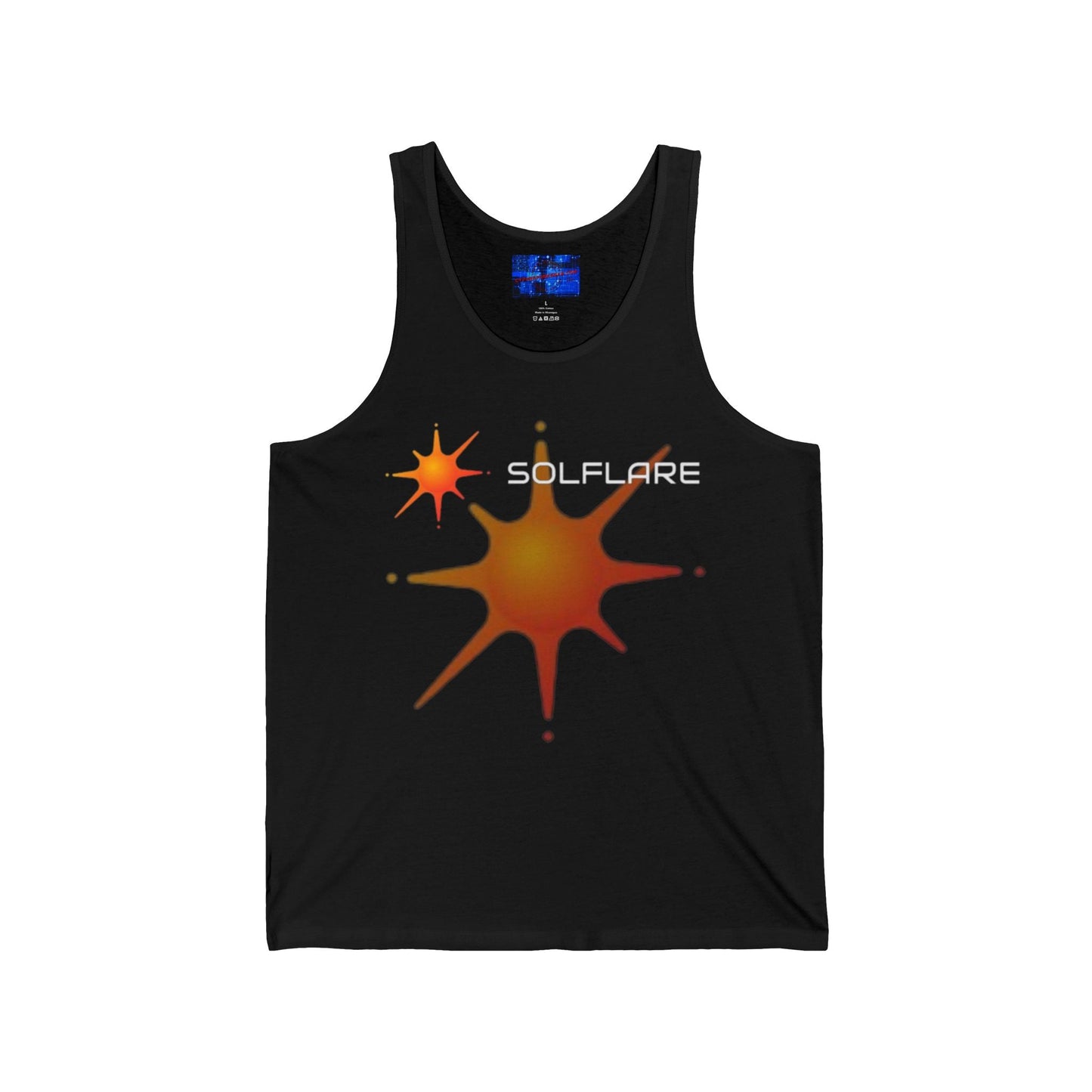 Solflare Unisex Jersey Tank Top by cypherpunkgear – cypherpunkgear.com | Cypherpunk Merch
