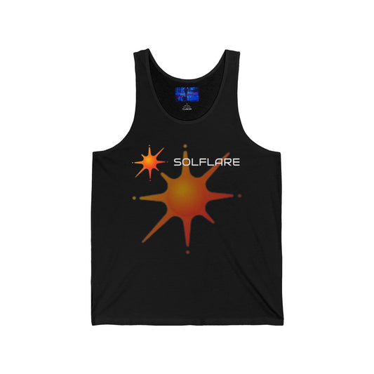 Solflare Unisex Jersey Tank Top by cypherpunkgear – cypherpunkgear.com | Cypherpunk Merch