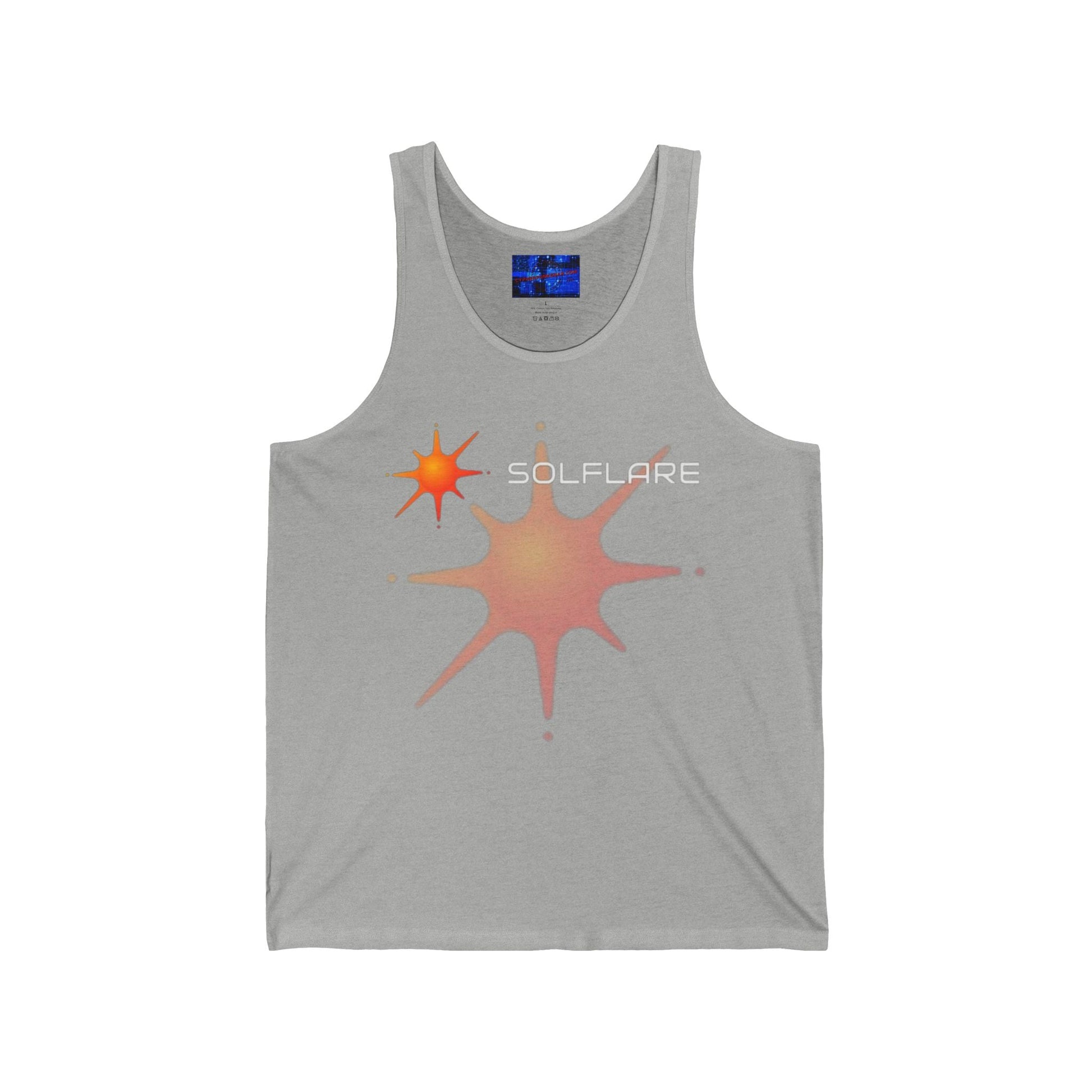 Solflare Unisex Jersey Tank Top by cypherpunkgear – cypherpunkgear.com | Cypherpunk Merch