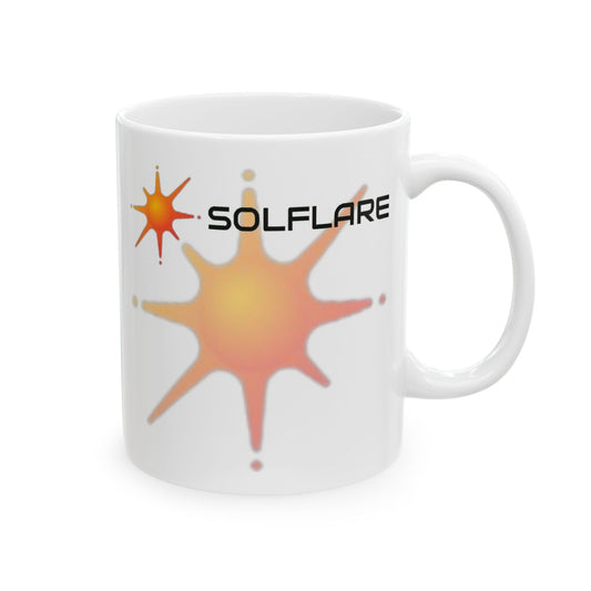 Solflare White Mug by cypherpunkgear – cypherpunkgear.com | Cypherpunk Merch