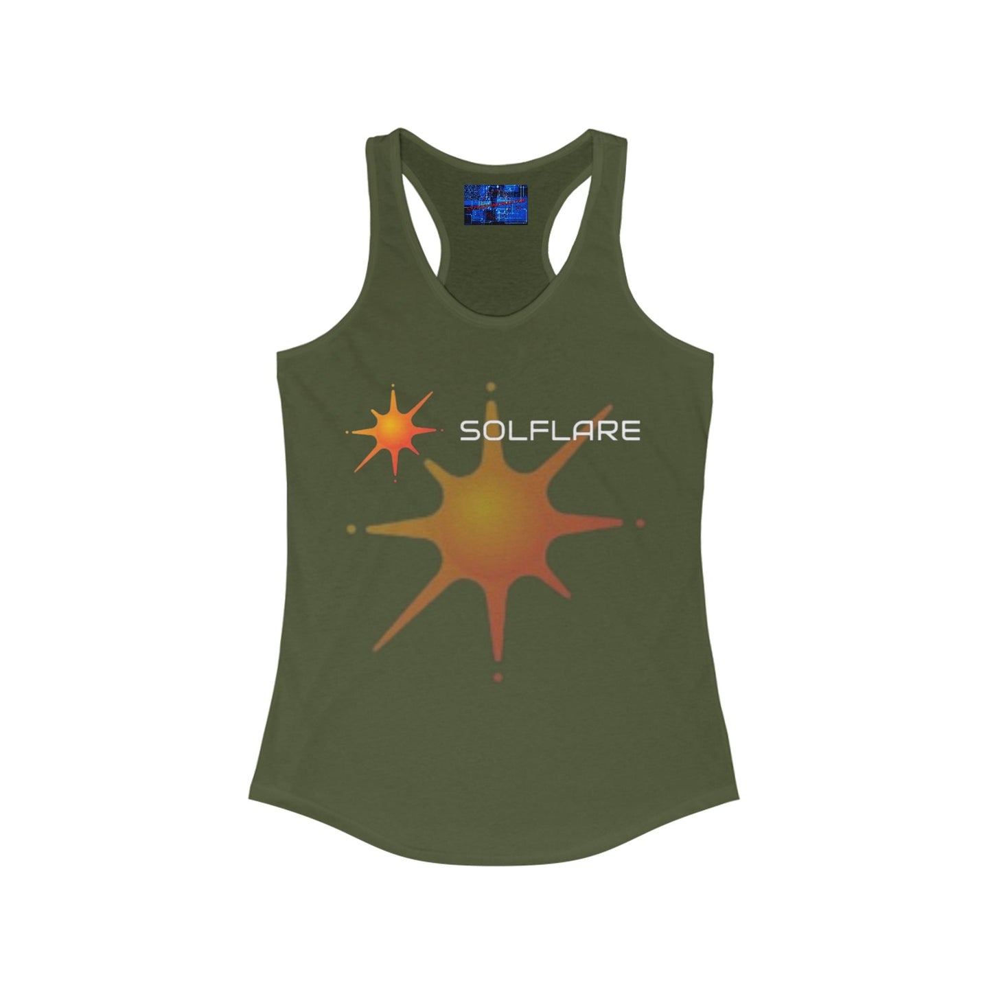 Solflare Women's Racerback Tank Top by cypherpunkgear – cypherpunkgear.com | Cypherpunk Merch