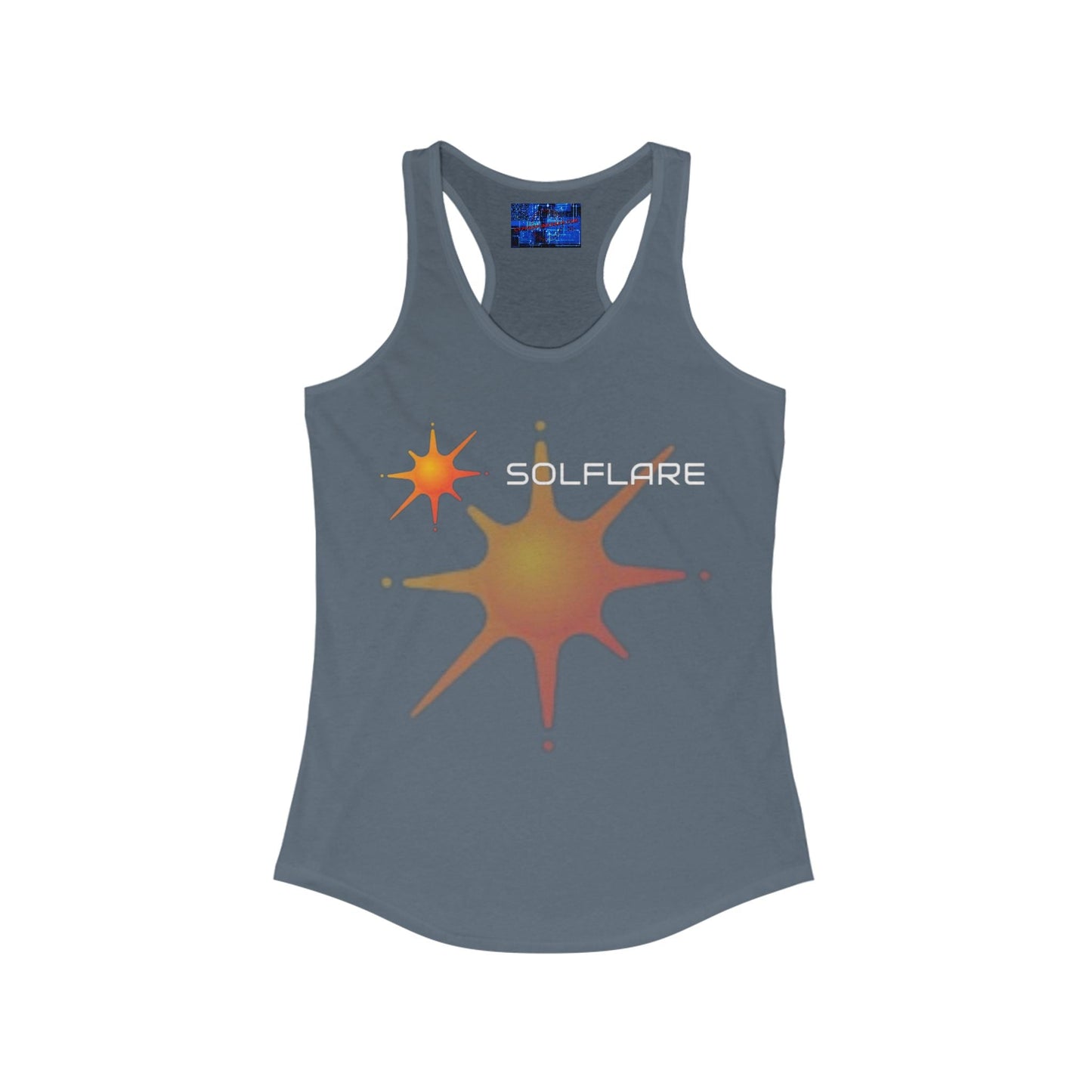 Solflare Women's Racerback Tank Top by cypherpunkgear – cypherpunkgear.com | Cypherpunk Merch