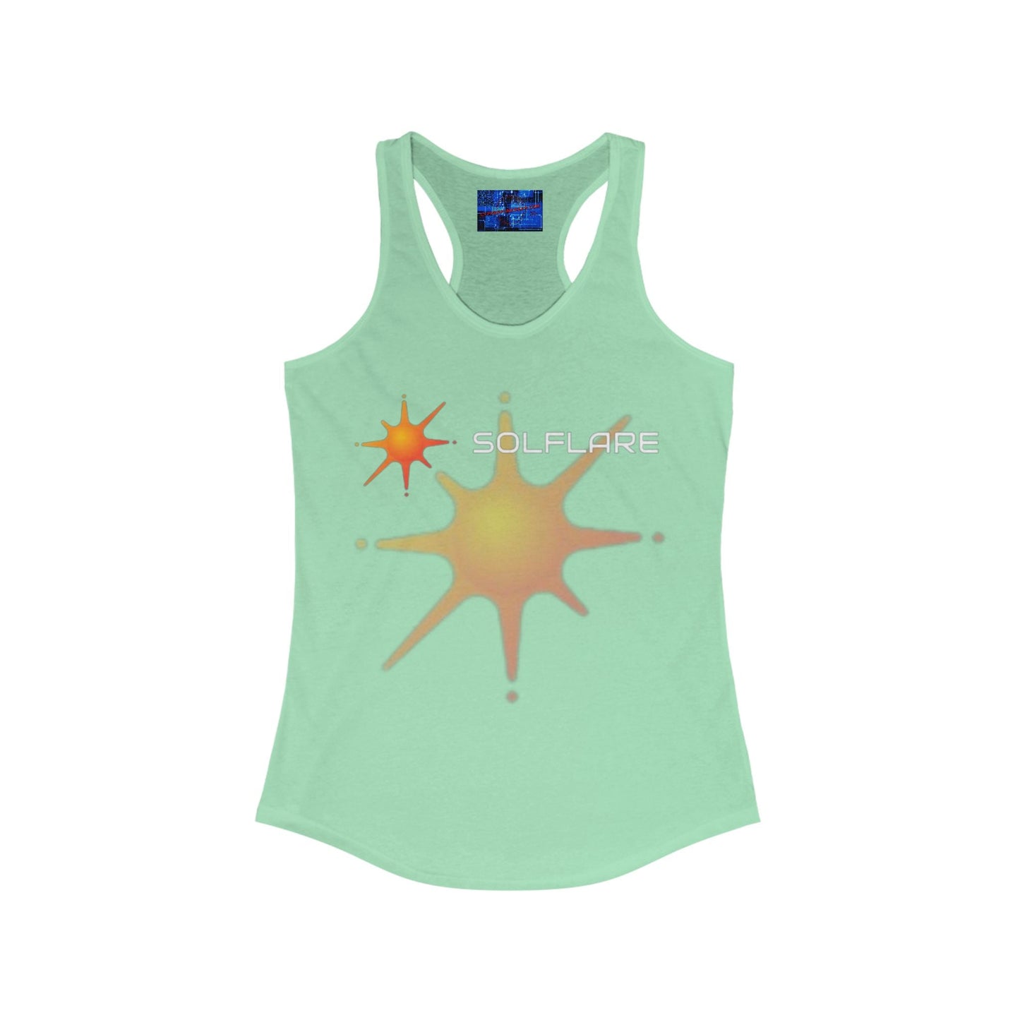 Solflare Women's Racerback Tank Top by cypherpunkgear – cypherpunkgear.com | Cypherpunk Merch