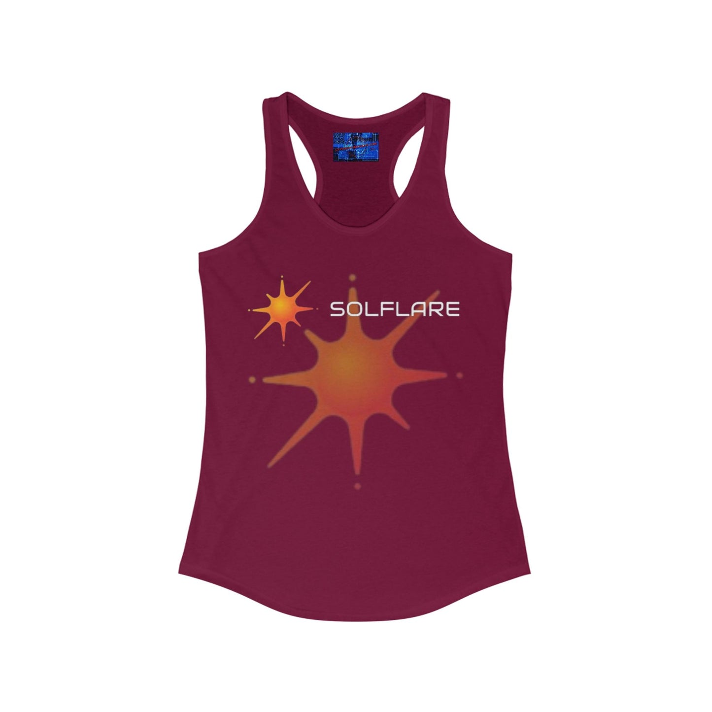Solflare Women's Racerback Tank Top by cypherpunkgear – cypherpunkgear.com | Cypherpunk Merch