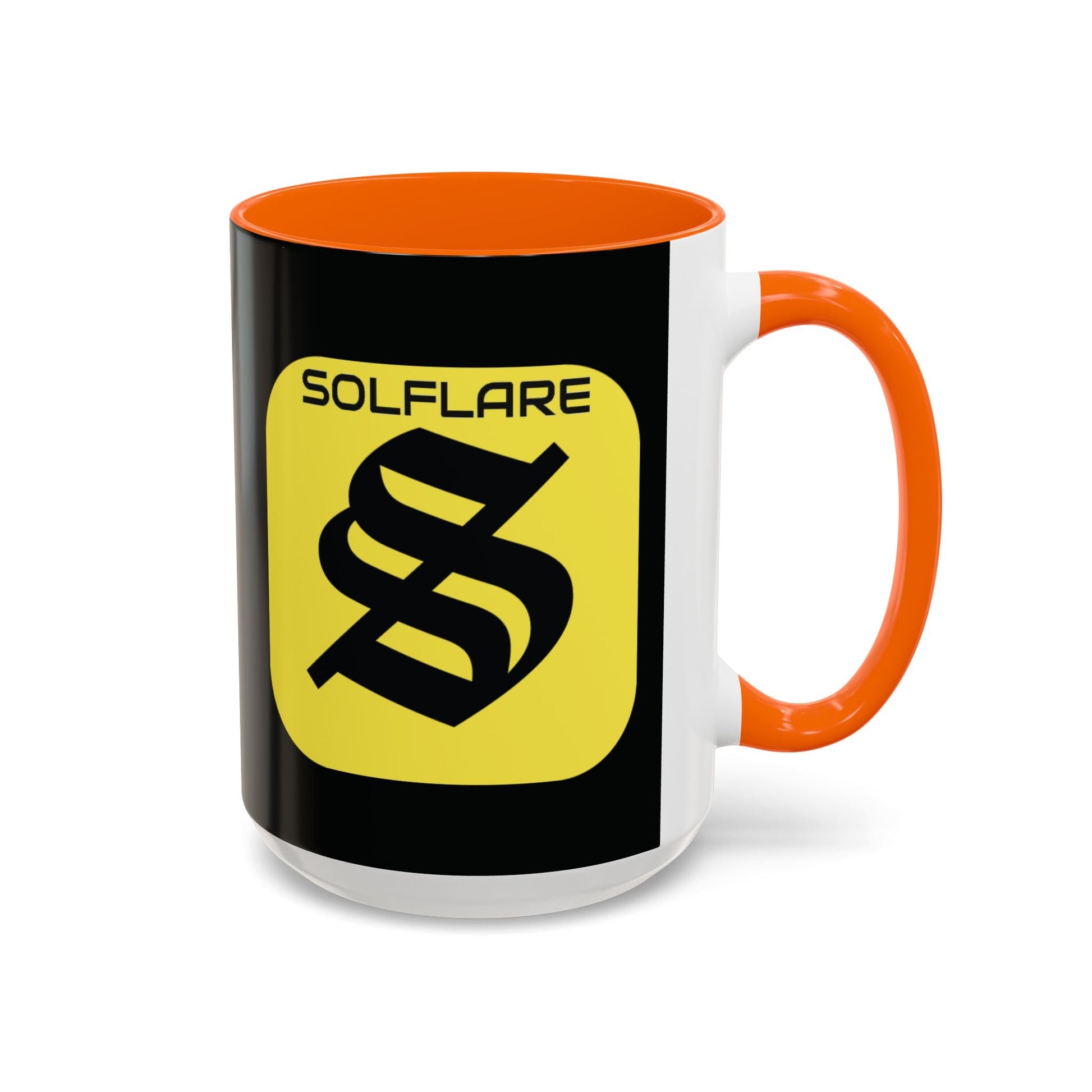 SolflareLogo Black Accent Mug by cypherpunkgear.com – cypherpunkgear.com | Cypherpunk Merch