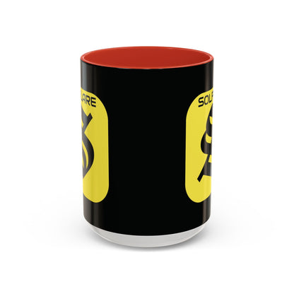 SolflareLogo Black Accent Mug by cypherpunkgear.com – cypherpunkgear.com | Cypherpunk Merch
