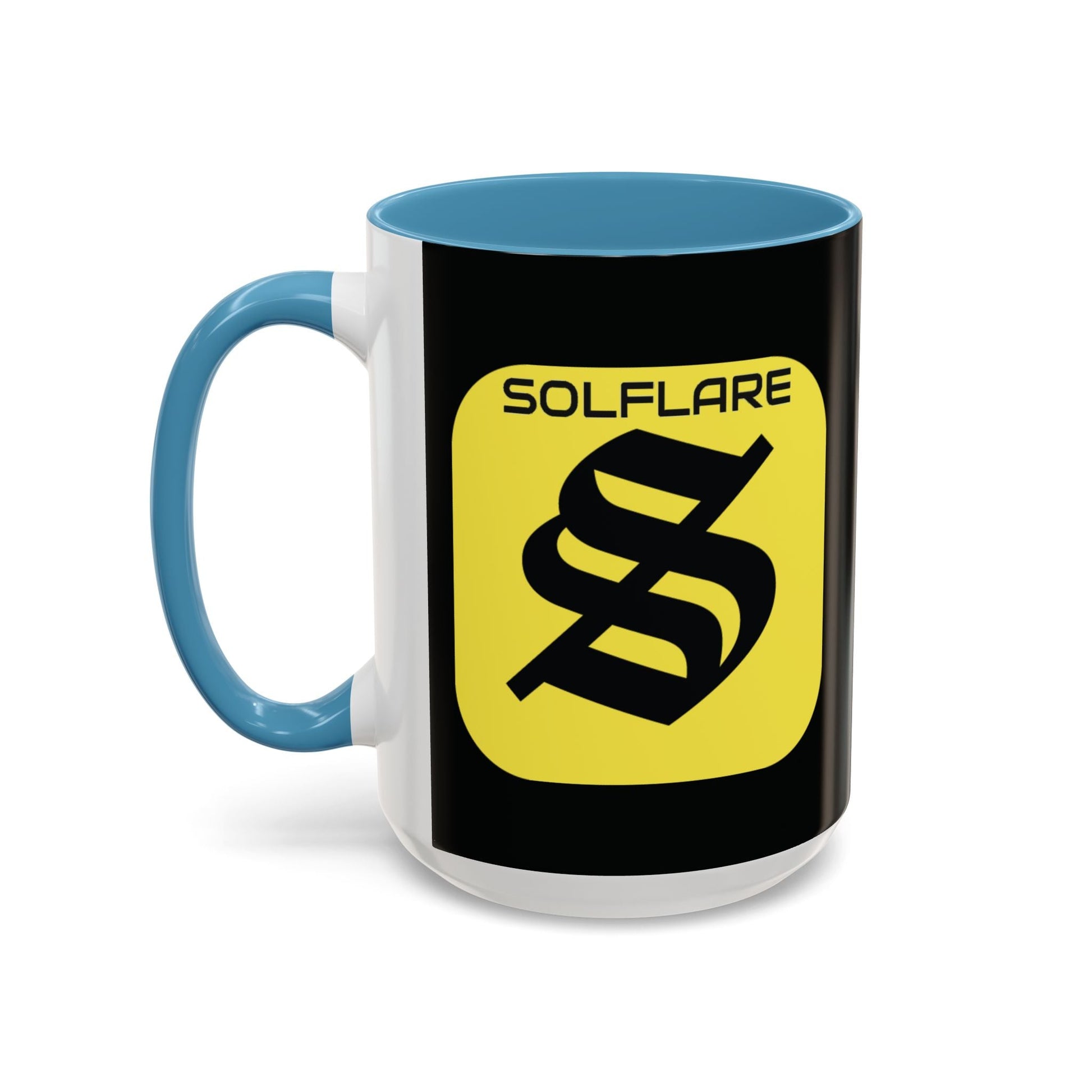 SolflareLogo Black Accent Mug by cypherpunkgear.com – cypherpunkgear.com | Cypherpunk Merch
