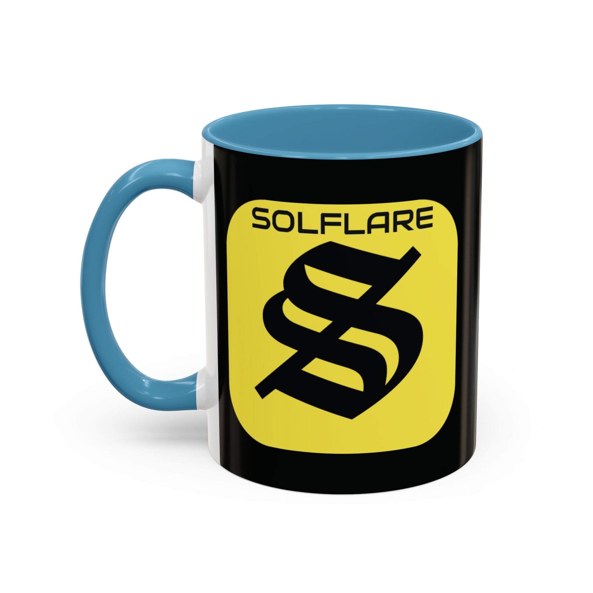 SolflareLogo Black Accent Mug by cypherpunkgear.com – cypherpunkgear.com | Cypherpunk Merch