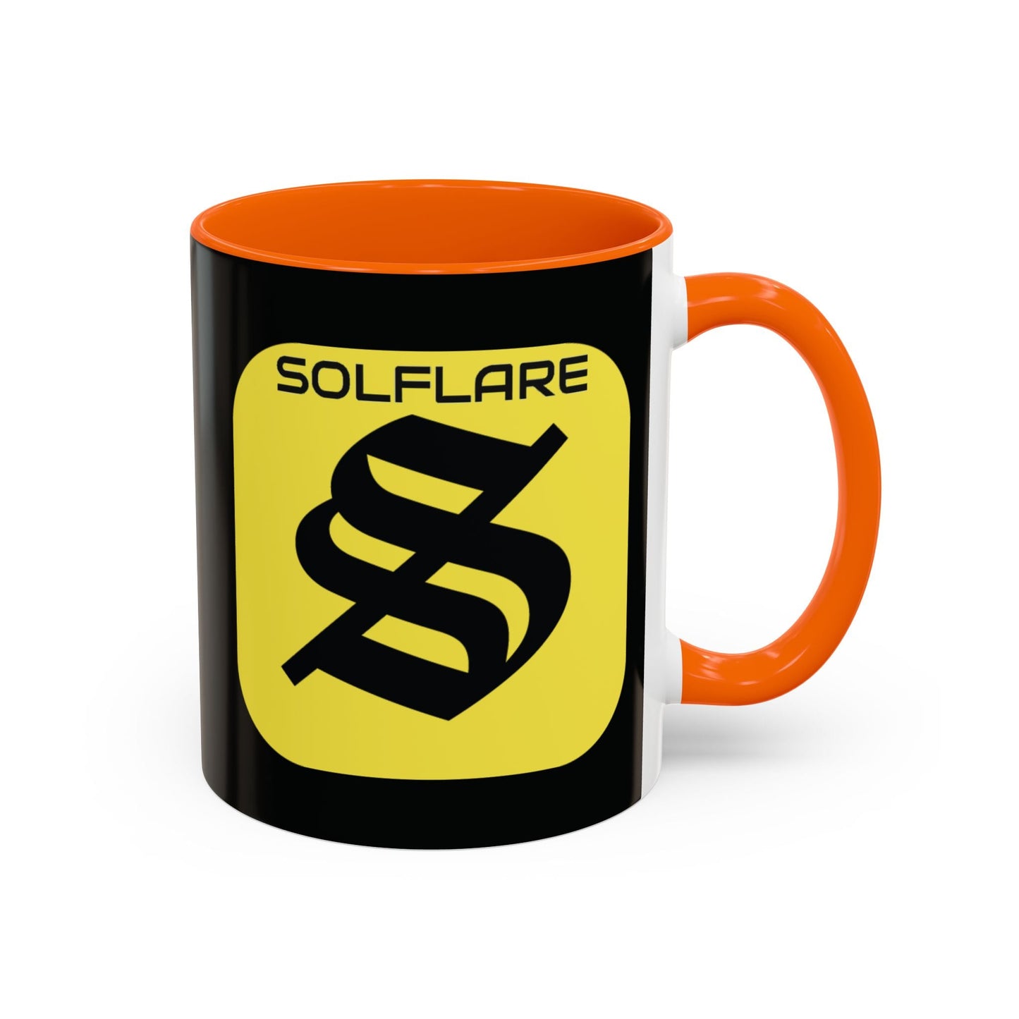 SolflareLogo Black Accent Mug by cypherpunkgear.com – cypherpunkgear.com | Cypherpunk Merch