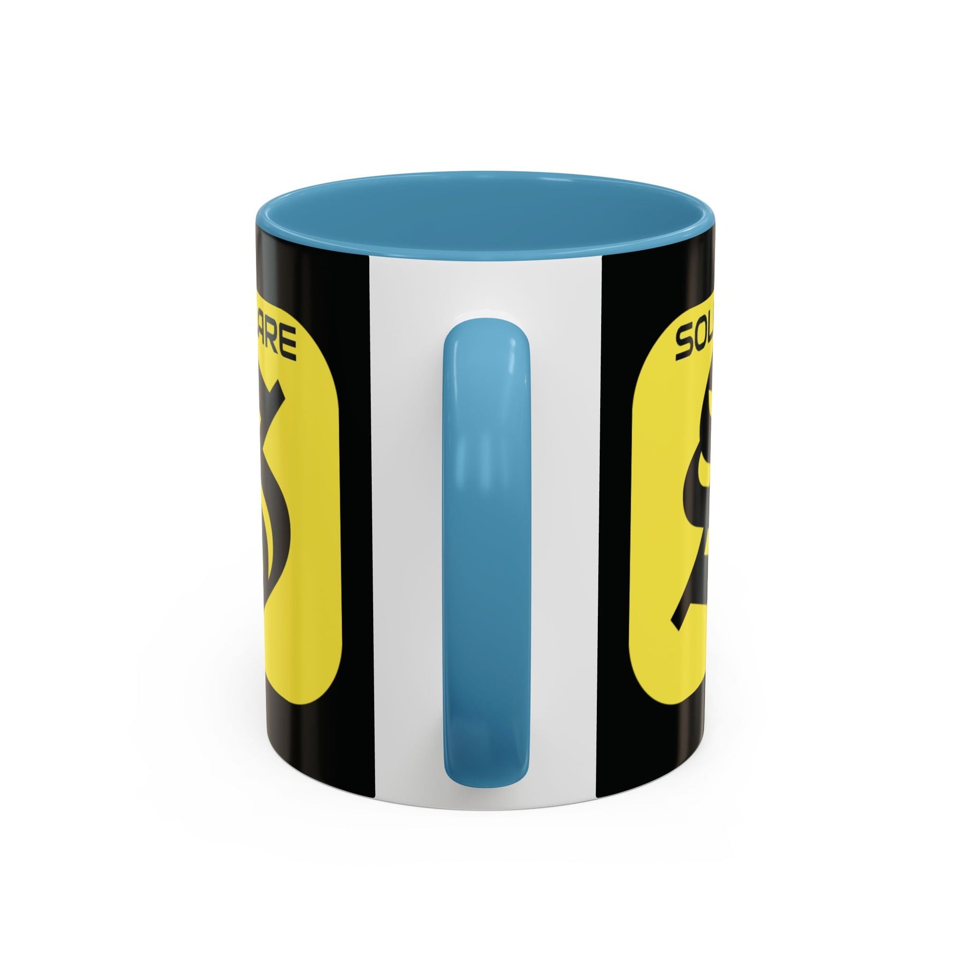 SolflareLogo Black Accent Mug by cypherpunkgear.com – cypherpunkgear.com | Cypherpunk Merch