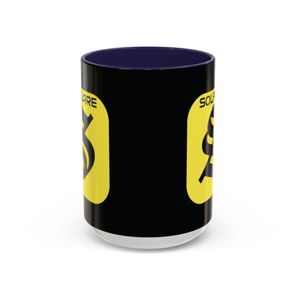 SolflareLogo Black Accent Mug by cypherpunkgear.com – cypherpunkgear.com | Cypherpunk Merch