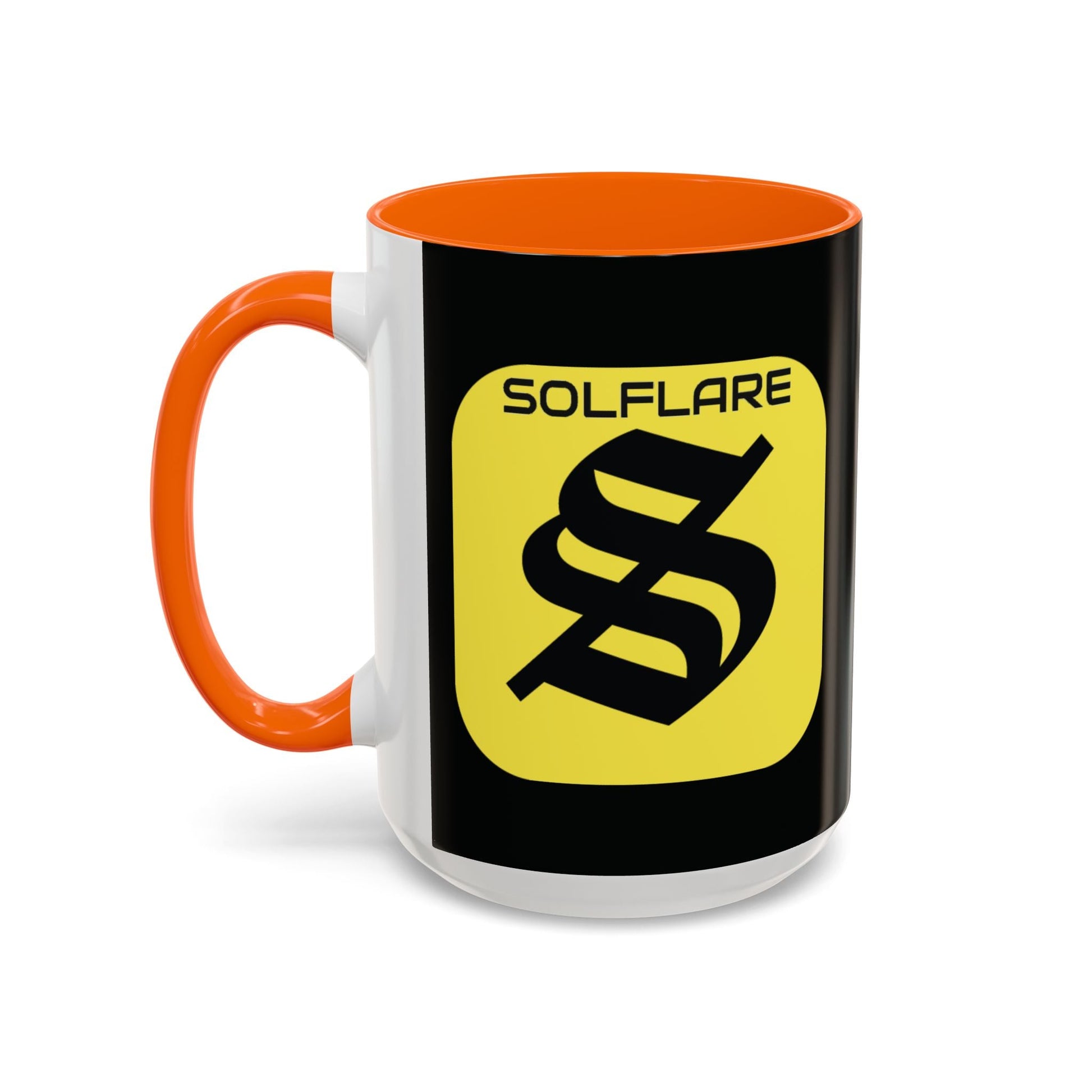 SolflareLogo Black Accent Mug by cypherpunkgear.com – cypherpunkgear.com | Cypherpunk Merch