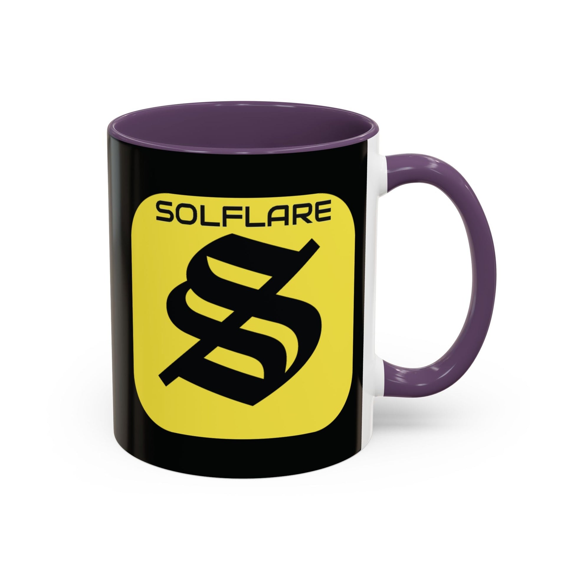 SolflareLogo Black Accent Mug by cypherpunkgear.com – cypherpunkgear.com | Cypherpunk Merch