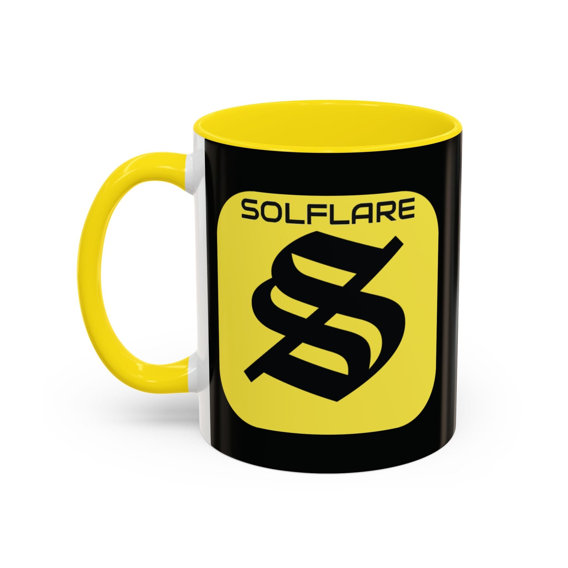 SolflareLogo Black Accent Mug by cypherpunkgear.com – cypherpunkgear.com | Cypherpunk Merch