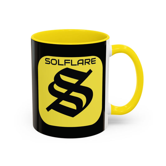 SolflareLogo Black Accent Mug by cypherpunkgear.com – cypherpunkgear.com | Cypherpunk Merch