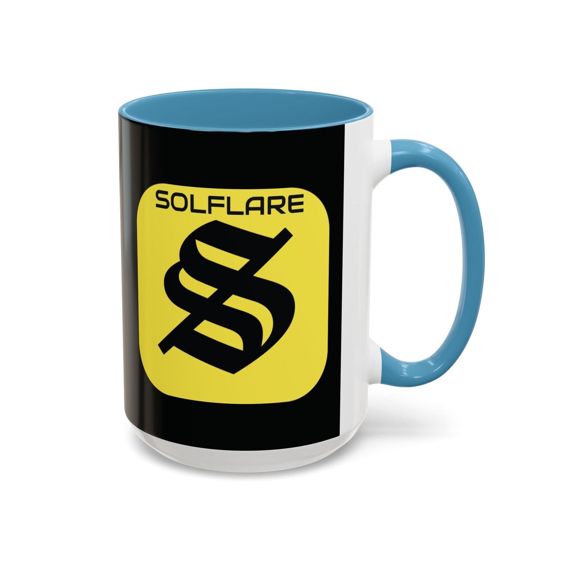 SolflareLogo Black Accent Mug by cypherpunkgear.com – cypherpunkgear.com | Cypherpunk Merch