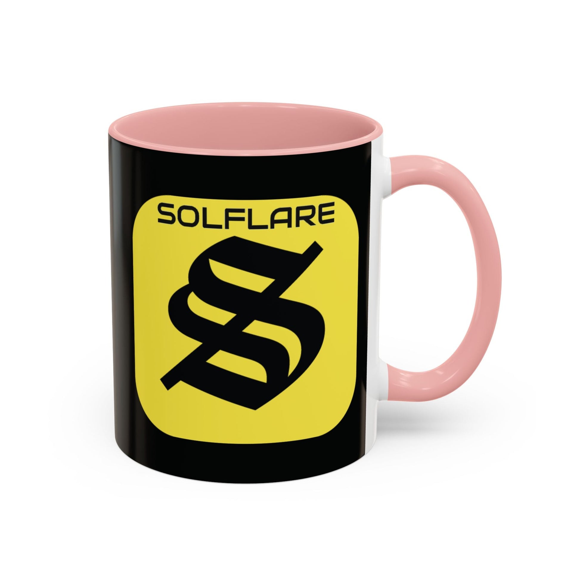 SolflareLogo Black Accent Mug by cypherpunkgear.com – cypherpunkgear.com | Cypherpunk Merch