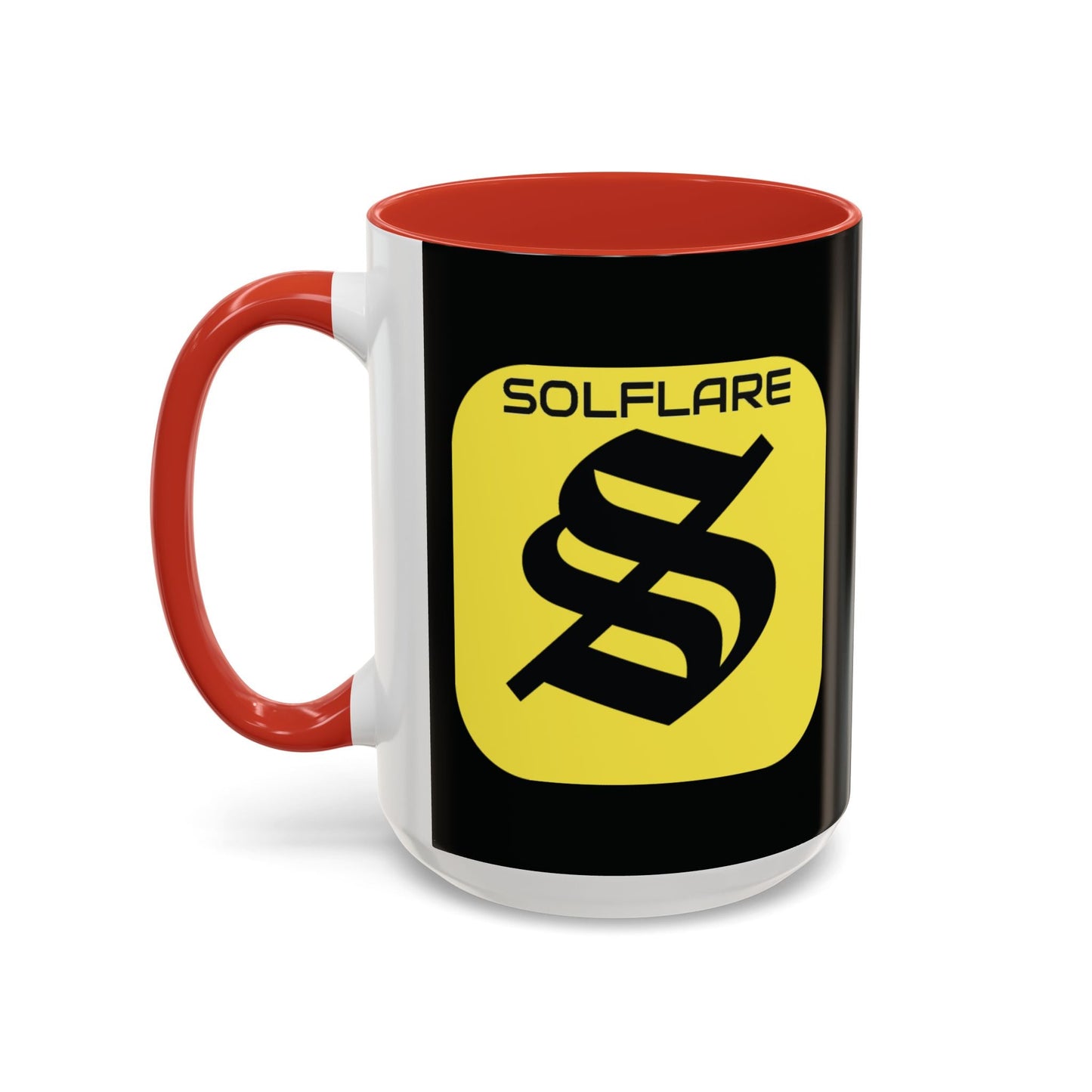 SolflareLogo Black Accent Mug by cypherpunkgear.com – cypherpunkgear.com | Cypherpunk Merch