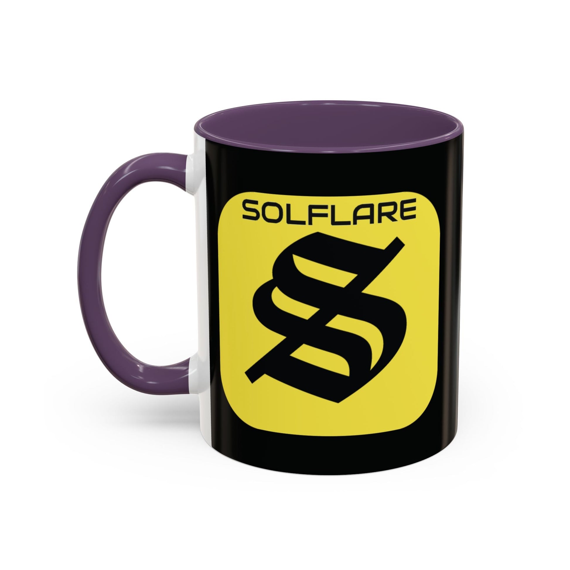 SolflareLogo Black Accent Mug by cypherpunkgear.com – cypherpunkgear.com | Cypherpunk Merch