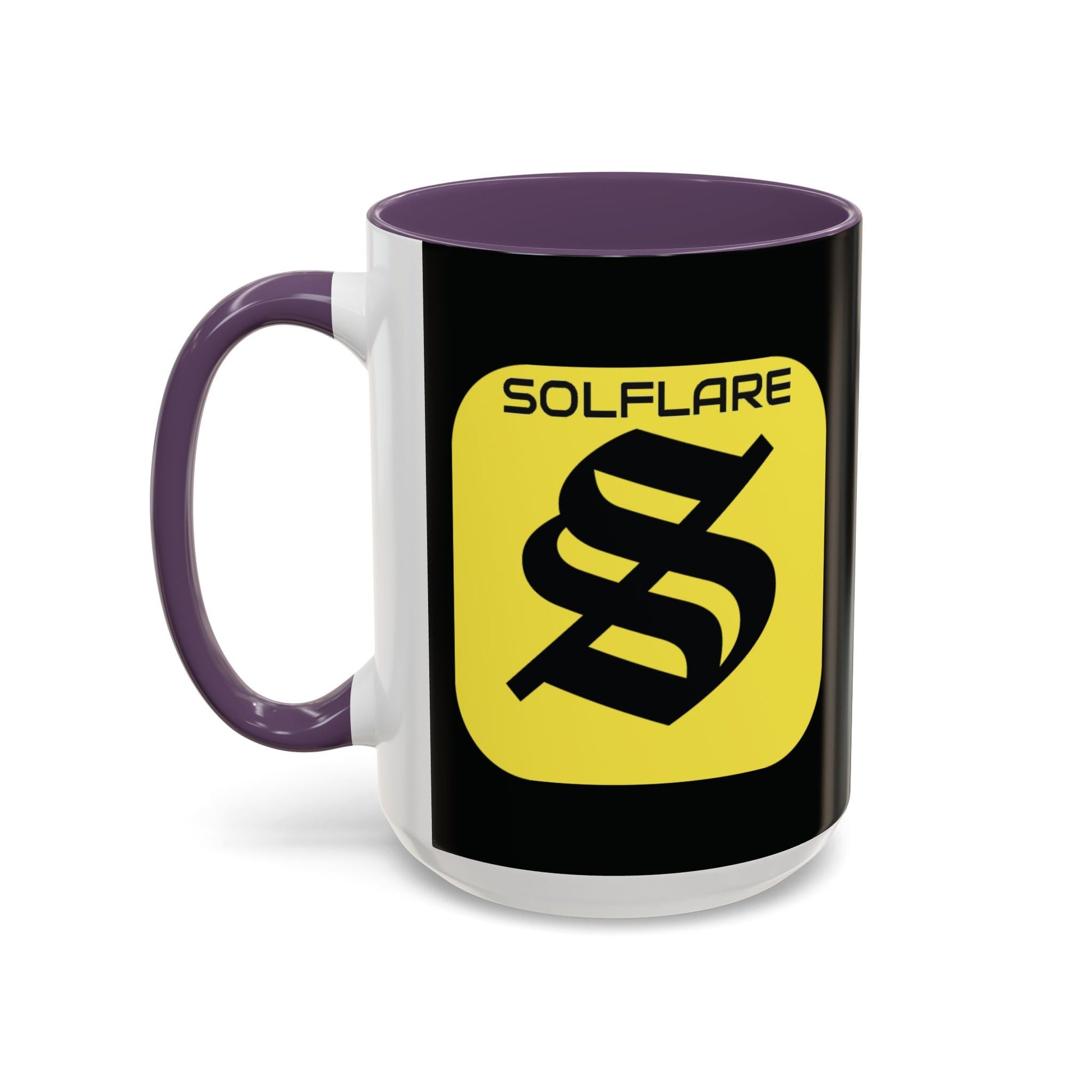 SolflareLogo Black Accent Mug by cypherpunkgear.com – cypherpunkgear.com | Cypherpunk Merch
