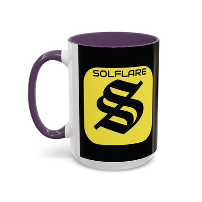SolflareLogo Black Accent Mug by cypherpunkgear.com – cypherpunkgear.com | Cypherpunk Merch