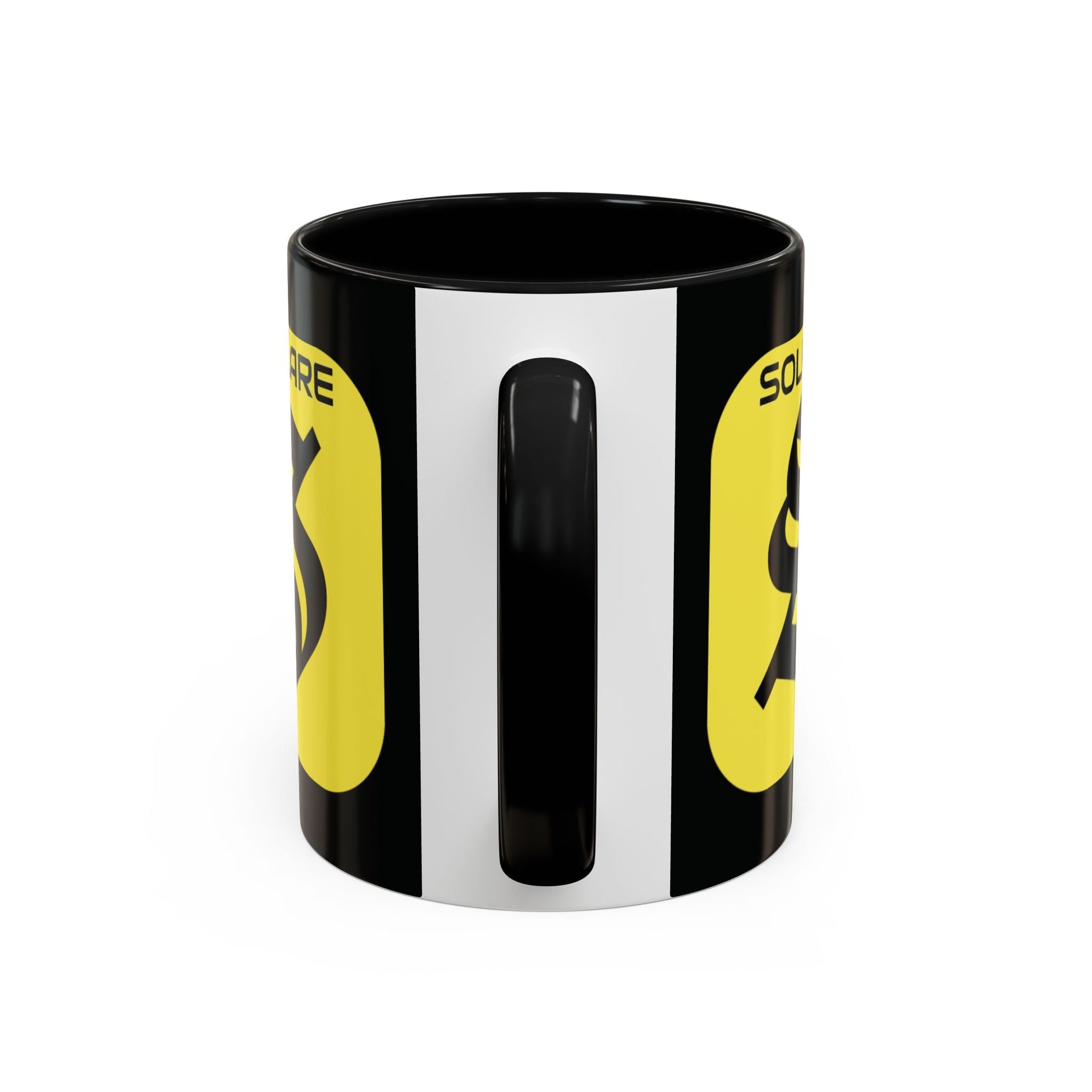 SolflareLogo Black Accent Mug by cypherpunkgear.com – cypherpunkgear.com | Cypherpunk Merch