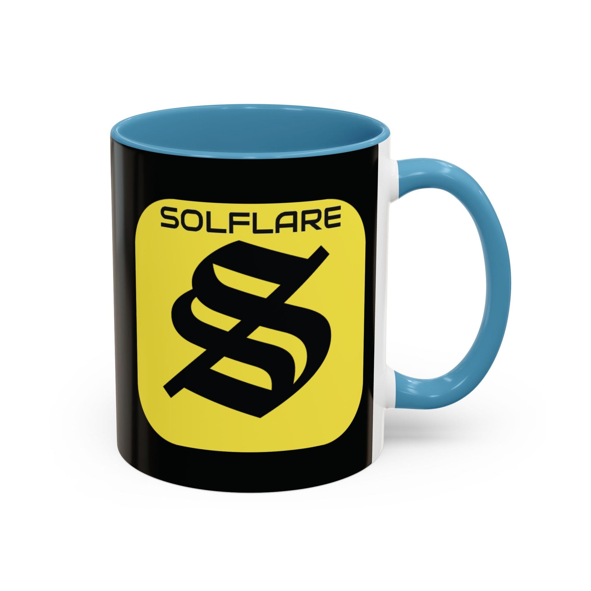 SolflareLogo Black Accent Mug by cypherpunkgear.com – cypherpunkgear.com | Cypherpunk Merch