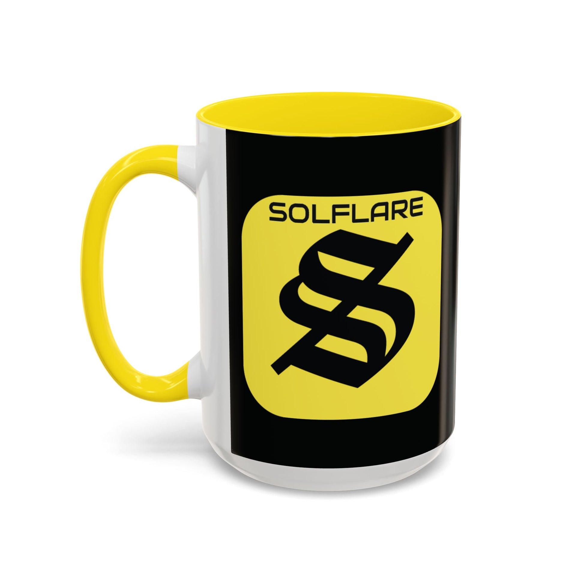 SolflareLogo Black Accent Mug by cypherpunkgear.com – cypherpunkgear.com | Cypherpunk Merch