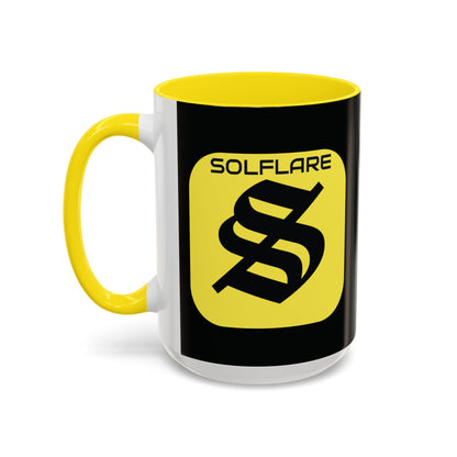 SolflareLogo Black Accent Mug by cypherpunkgear.com – cypherpunkgear.com | Cypherpunk Merch