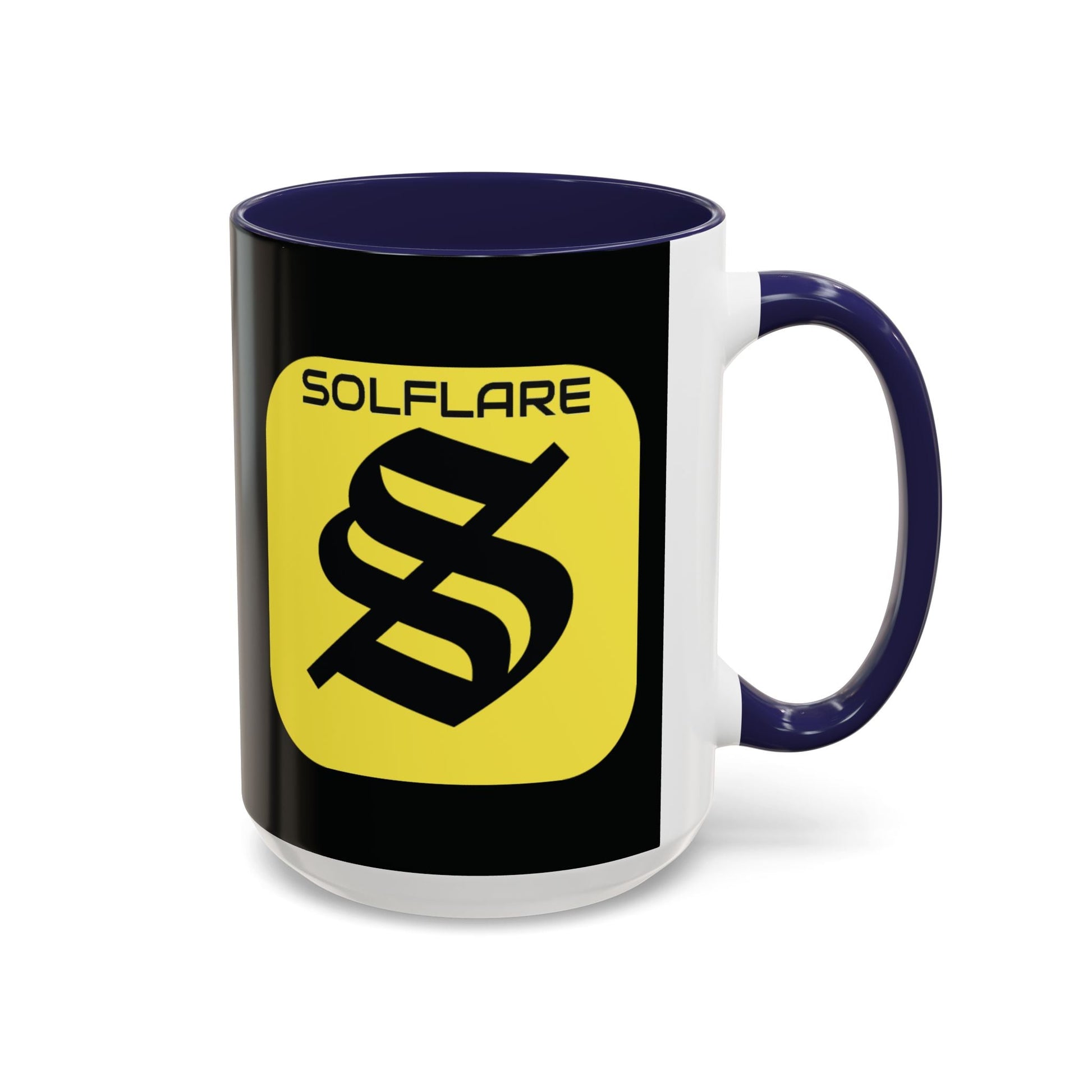 SolflareLogo Black Accent Mug by cypherpunkgear.com – cypherpunkgear.com | Cypherpunk Merch