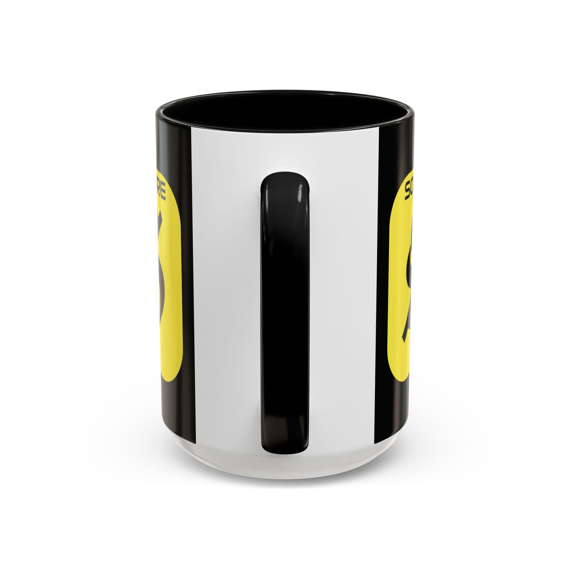 SolflareLogo Black Accent Mug by cypherpunkgear.com – cypherpunkgear.com | Cypherpunk Merch