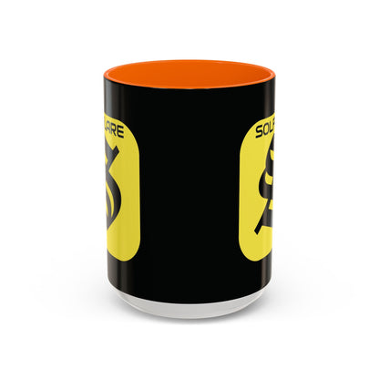 SolflareLogo Black Accent Mug by cypherpunkgear.com – cypherpunkgear.com | Cypherpunk Merch