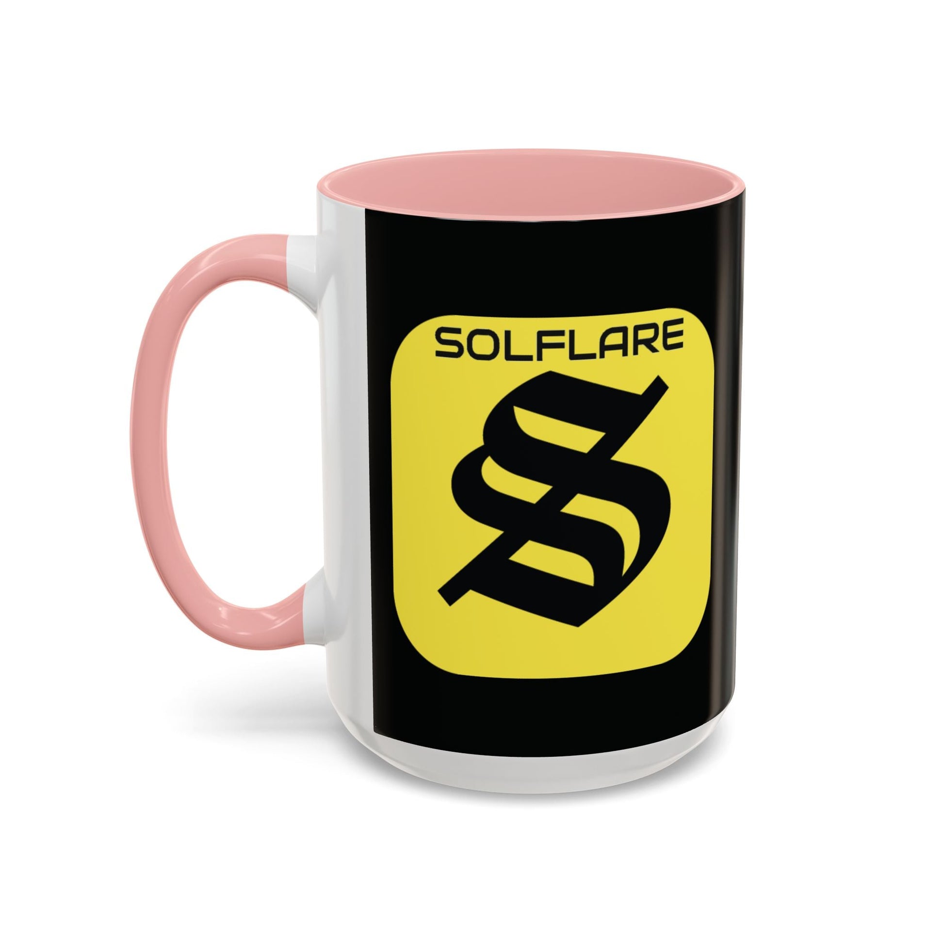 SolflareLogo Black Accent Mug by cypherpunkgear.com – cypherpunkgear.com | Cypherpunk Merch